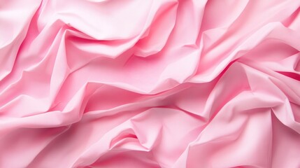 Obraz premium Textured pink fabric background with gentle folds and creases, perfect for design, textile, and creative projects.
