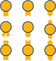 Yellow sale sticker banner design template