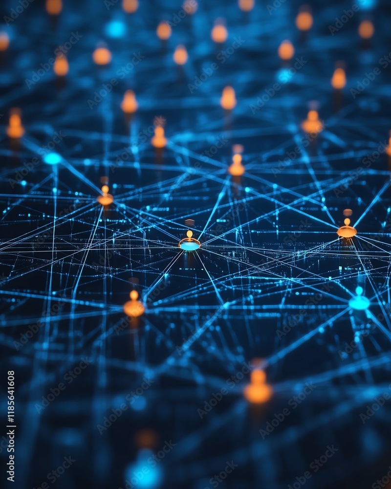 Poster a digital concept of a global communication network