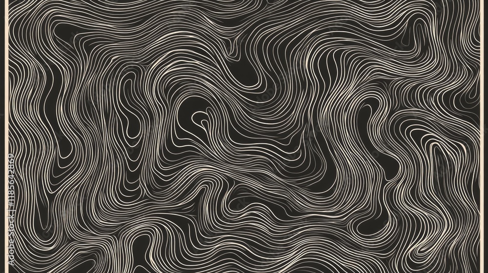 Aufkleber a creative illustration of abstract line art with various thicknesses and angles, forming a dynamic 