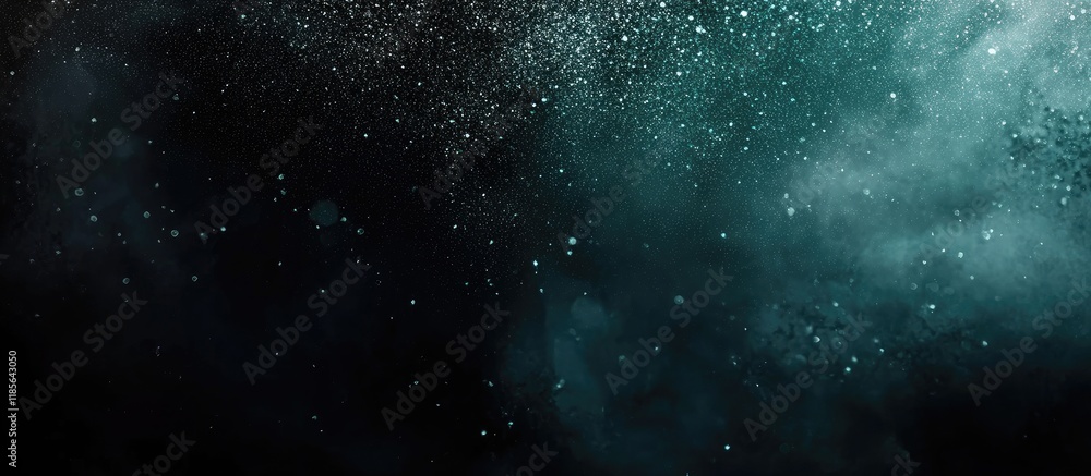 Poster dark abstract textured background in black navy emerald green with matte and glitter effects ideal f