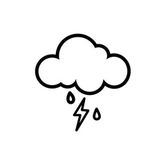 Rainy weather with lightning