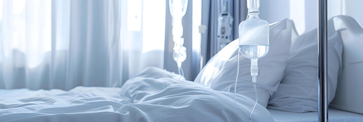 Sterile Hospital Room with An Intravenous (IV) Stand: A Beacon of Silent Healing and Recovery