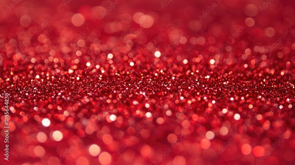 Poster red glitter bokeh festive background with sparkling particles ideal for celebrations and design temp