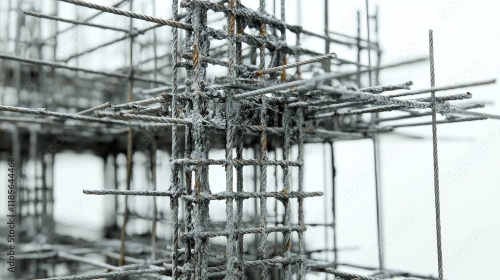 Poster interconnected steel rebar structures designed for reinforcing concrete and supporting heavy loads i