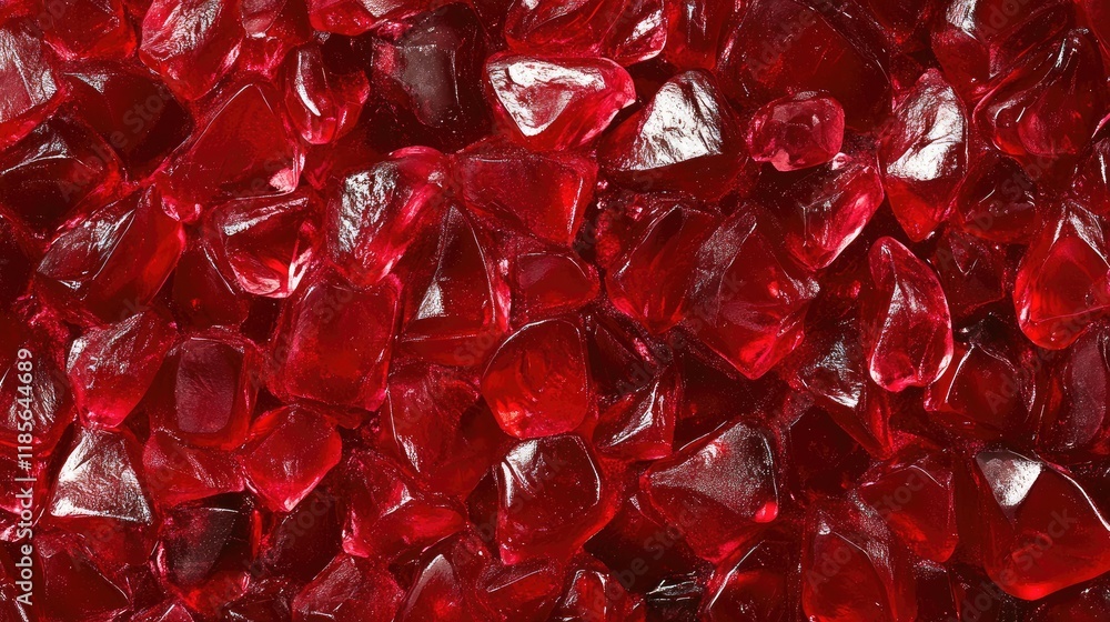 Poster ruby red pomegranate seeds glistening in a textured background creating a visually striking natural 