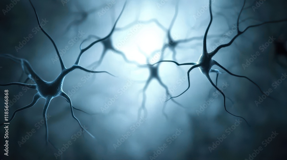 Aufkleber exploring the complex network of neurons in the human brain, a journey into neural connections and p