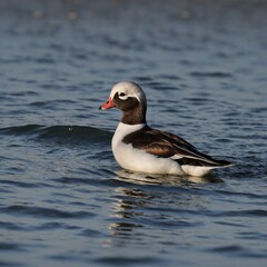 Fototapeta premium Compare the Long-tailed Duck’s winter and summer plumage.