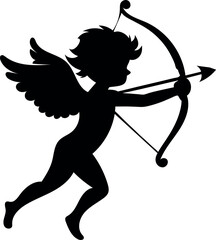 Fototapeta premium Valentine's Day Cute Cupid vector