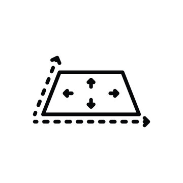 Black line icon for surface