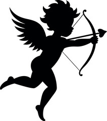 Fototapeta premium Valentine's Day Cute Cupid vector