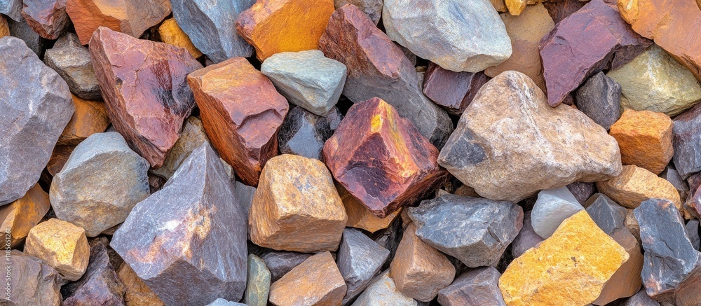 Poster rubble stone background showcasing varied textures and colors ideal for architectural design and con