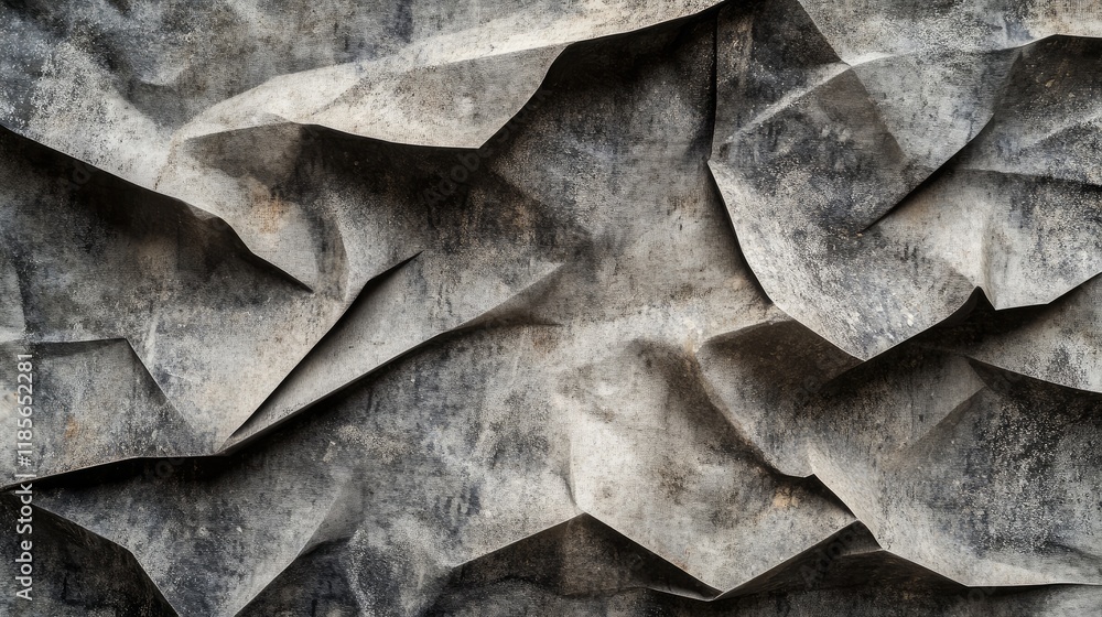 Poster recycled crumpled paper texture with grunge effect featuring dust scratches and folds ideal for back
