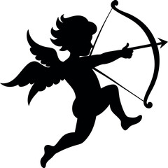 Fototapeta premium Valentine's Day Cute Cupid vector