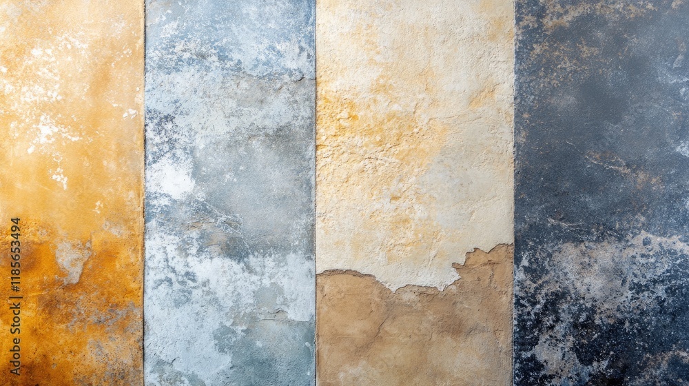 Poster colorful textured stone tiles in warm and cool tones providing a versatile background for design and