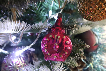 New Year's decor, Christmas tree decorations, old Soviet Christmas tree toys