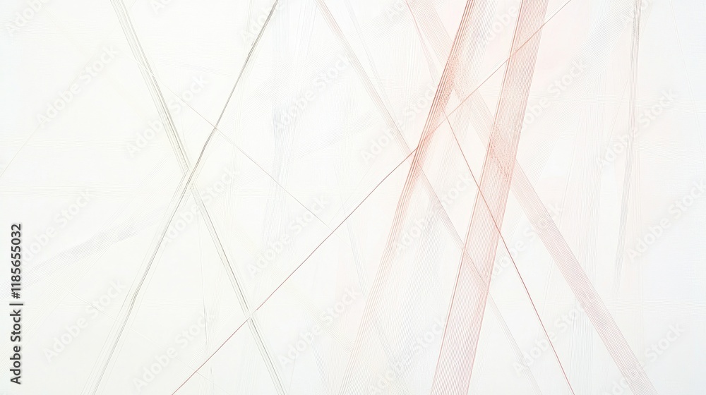 Poster a graphic representation of intersecting lines forming a complex web pattern, rendered in soft paste