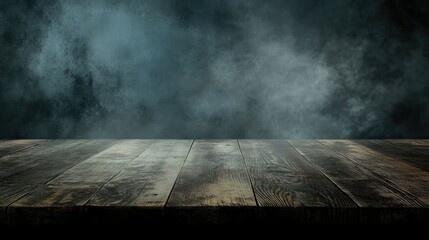 Rustic wooden tabletop with a soft blurred grunge background for creative projects and product displays.