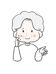 言い訳をするかわいいおばあちゃん