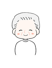 Obraz premium にっこり笑顔のかわいいおじいちゃん