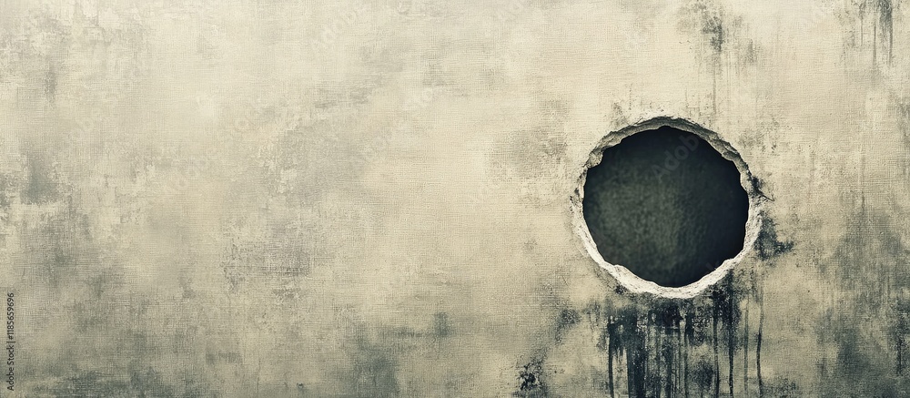 Poster faded textured canvas background with a central hole and ample space for text placement ideal for cr