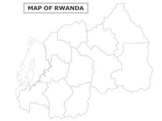 Obraz premium African Countries Geography Political map. Political map of country with capital, province or state capital, major cities and town.