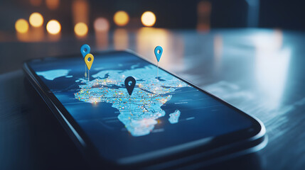 Explore the Dynamic Future of Navigation with 3D Map Pins on a Smartphone Tailored for Modern Adventurers and Navigators Alike