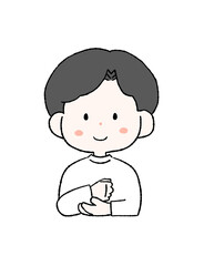 納得する男性のイラスト