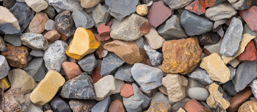 Poster rubble stones background with varied textures and colors ideal for architectural design and construc