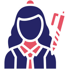 Author Female vector icon illustration of Literature iconset.