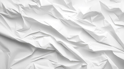 Crumpled Texture of Wrinkled White Paper Background for Art Design or Creative Projects