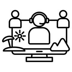 Travel webinar icon