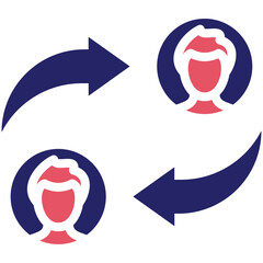 Change vector icon illustration of Protesting and Civil Disobedience iconset.