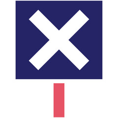 Against vector icon illustration of Protesting and Civil Disobedience iconset.