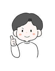 グッドサインをする男性のイラスト