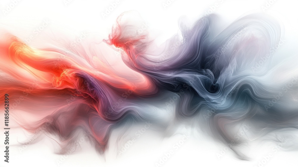 Poster dynamic abstract art creation studio digital artwork ethereal environment close-up view visual conce