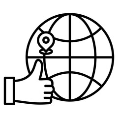 Recommended tourist destination icon