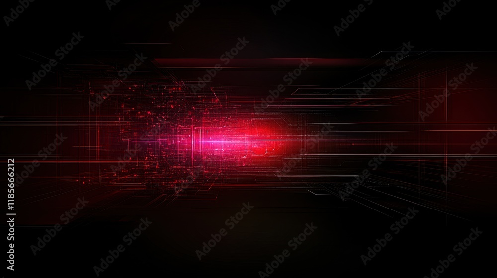 Poster dynamic digital light patterns abstract background visual art dark environment futuristic concept de