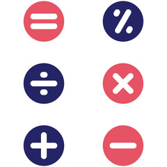 Math Symbols vector icon illustration of School iconset.