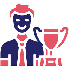 Winner vector icon illustration of School iconset.