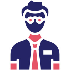 Male Professor vector icon illustration of School iconset.
