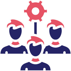 Team work vector icon illustration of Human Resource iconset.