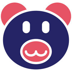 Teddy vector icon illustration of Children Toys iconset.