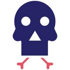 Skull vector icon illustration of Funeral iconset.