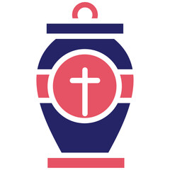 Obraz premium Ashes vector icon illustration of Funeral iconset.