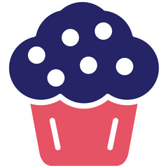 Cupcakes vector icon illustration of Party and Celebration iconset.