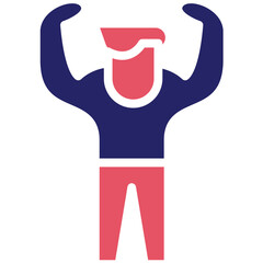 Male vector icon illustration of Pilates iconset.