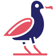Albatross vector icon illustration of Coastline iconset.