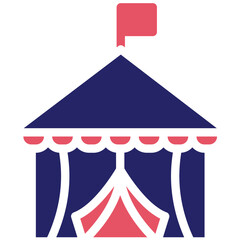 Tent City vector icon illustration of Hajj Pilgrimage iconset.