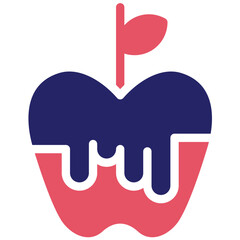 Rotten Apple vector icon illustration of Corruption iconset.